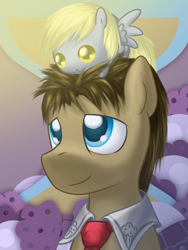 Size: 600x800 | Tagged: safe, artist:saturnspace, derpy hooves, doctor whooves, earth pony, pegasus, pony, chubbie, duo, male, photoshop, stallion