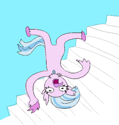 Size: 478x503 | Tagged: safe, artist:jargon scott, silverstream, classical hippogriff, hippogriff, school daze, female, it keeps happening, jewelry, meme, necklace, solo, sweet bro and hella jeff, that hippogriff sure does love stairs