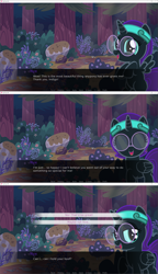 Size: 1741x3030 | Tagged: safe, artist:facelessjr, artist:spookitty, screencap, oc, oc only, oc:nyx, alicorn, pony, april foals, april fools, april fools 2018, april fools joke, camp everfree, fangame, forest, friendship, game, hug, magic, nyxabetes, pony tale adventures, visual novel