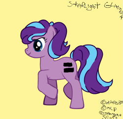 Size: 563x542 | Tagged: safe, artist:jargon scott, starlight glimmer, pony, pony creator, 30 minute art challenge, equal cutie mark, raised hoof, solo