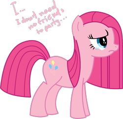 Size: 1220x1188 | Tagged: dead source, safe, artist:miketheuser, pinkie pie, earth pony, pony, aqua teen hunger force, crying, female, mare, pinkamena diane pie, sad, simple background, solo, transparent background