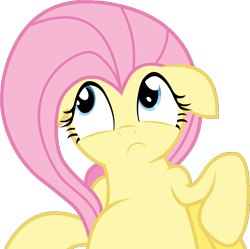 Size: 989x986 | Tagged: safe, artist:miketheuser, fluttershy, pegasus, pony, blue eyes, confused, female, floppy ears, mare, photoshop, simple background, solo, transparent background, wrong eye color