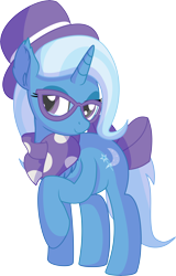 Size: 5144x8047 | Tagged: safe, artist:cyanlightning, trixie, pony, unicorn, .svg available, absurd resolution, chest fluff, clothes, ear fluff, female, hat, hipster, lidded eyes, mare, scarf, simple background, solo, transparent background, vector
