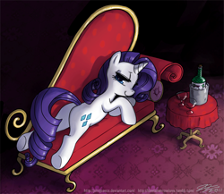 Size: 1100x956 | Tagged: safe, artist:johnjoseco, rarity, pony, unicorn, adobe imageready, fainting couch, female, mare, prone, sofa, solo, wine