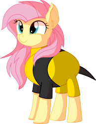 Size: 5852x7540 | Tagged: safe, artist:cyanlightning, fluttershy, bee, pegasus, pony, .svg available, absurd resolution, animal costume, bee costume, clothes, costume, cute, ear fluff, female, mare, shyabetes, simple background, smiling, solo, spread wings, transparent background, vector