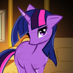 Size: 500x500 | Tagged: safe, artist:atticus83, twilight sparkle, unicorn twilight, pony, unicorn, bedroom eyes, female, mare, photoshop, solo