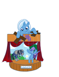 Size: 638x825 | Tagged: safe, artist:bunnimation, smarty pants, trixie, pony, unicorn, female, filly, foal, marionette, photoshop, puppet, simple background, stage, transparent background