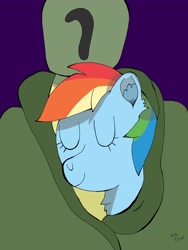 Size: 3120x4160 | Tagged: safe, artist:augjodo, rainbow dash, oc, oc:anon, human, pony, digital art, human on pony snuggling, snuggling