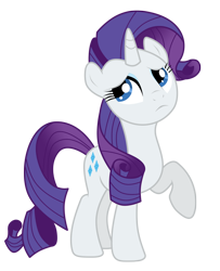 Size: 1200x1480 | Tagged: dead source, safe, artist:volmise, rarity, pony, unicorn, adobe imageready, annoyed, female, mare, photoshop, raised hoof, simple background, solo, transparent background, vector