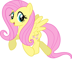 Size: 1000x823 | Tagged: dead source, safe, artist:volmise, fluttershy, pegasus, pony, adobe imageready, female, happy, mare, photoshop, simple background, solo, transparent background, vector