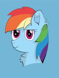 Size: 3120x4160 | Tagged: safe, artist:augjodo, rainbow dash, pegasus, pony, bust, digital art, solo