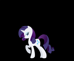 Size: 1100x900 | Tagged: safe, artist:sorckylo, rarity, pony, unicorn, black background, female, mare, raised hoof, simple background, solo