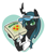 Size: 570x661 | Tagged: safe, artist:jargon scott, queen chrysalis, changeling, changeling queen, cadance's pizza delivery, clothes, female, food, hat, heart, looking at you, love bug pizza, peetzer, pizza, pizza box, pizza delivery, popped collar, solo, visor