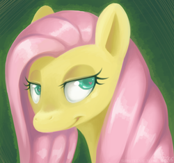 Size: 850x800 | Tagged: safe, artist:steeve, fluttershy, pegasus, pony, bust, female, mare, portrait, solo