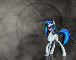 Size: 1000x800 | Tagged: safe, artist:nastylady, dj pon-3, vinyl scratch, pony, unicorn, abstract background, female, mare, photoshop, solo