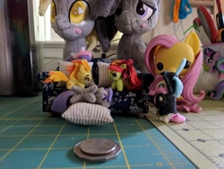 Size: 4048x3036 | Tagged: safe, artist:fireflytwinkletoes, artist:tinyequine, derpy hooves, fluttershy, marble pie, maud pie, spitfire, sweetie belle, tree hugger, irl, photo, sarubobo