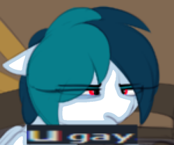 Size: 600x500 | Tagged: safe, artist:shinodage, oc, oc:delta vee, pegasus, pony, caption, expand dong, exploitable meme, image macro, meme, ur gay