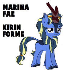 Size: 688x647 | Tagged: safe, artist:cosmonaut, derpibooru import, oc, oc:marina fae, kirin, headband, kirin oc, kirin-ified, looking at you, solo, species swap