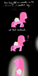 Size: 600x1200 | Tagged: safe, artist:ask sir lint-alot, pinkie pie, sir lintsalot, earth pony, pony, comic, dark memory, female, mare, photoshop, pinkamena diane pie, tumblr