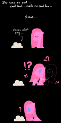 Size: 600x1200 | Tagged: safe, artist:ask sir lint-alot, pinkie pie, sir lintsalot, earth pony, pony, comic, female, first memory, mare, photoshop, pinkamena diane pie, tumblr