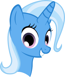 Size: 1200x1422 | Tagged: safe, artist:adapz, trixie, pony, unicorn, bust, female, grin, inkscape, mare, portrait, simple background, solo, transparent background, vector