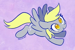 Size: 1367x911 | Tagged: safe, artist:dawnfire, derpy hooves, pegasus, pony, cute, derpabetes, female, flying, mare, solo