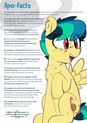 Size: 2480x3508 | Tagged: safe, artist:shinodage, oc, oc only, oc:apogee, pegasus, pony, cute, explicit source, female, freckles, list, mare, ocbetes, sitting, smiling, solo, text, tinyface, top 10 facts, weapons-grade cute