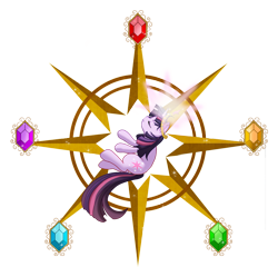 Size: 1255x1203 | Tagged: safe, artist:the-orator, twilight sparkle, unicorn twilight, pony, unicorn, element of harmony, element of magic, elements of harmony, female, mare, photoshop, simple background, solo, transparent background