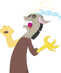 Size: 1478x1767 | Tagged: safe, artist:glancojusticar, discord, draconequus, adobe imageready, evil laugh, eyes closed, laughing, male, photoshop, simple background, solo, transparent background
