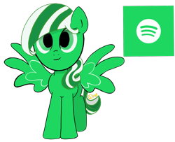 Size: 1377x1119 | Tagged: safe, artist:osha, oc, oc only, oc:spotify, pegasus, pony, cute, cutie mark, female, looking at you, mare, simple background, smiling, solo, spread wings, transparent background, wings