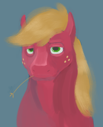 Size: 1000x1238 | Tagged: safe, artist:sb, big macintosh, earth pony, pony, bust, full face view, male, portrait, simple background, solo, stallion