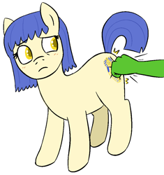 Size: 858x913 | Tagged: safe, artist:heretichesh, oc, oc:anon, earth pony, pony, /mlp/, cutie mark, meme, punch