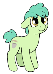 Size: 378x528 | Tagged: safe, artist:heretichesh, oc, oc only, oc:parsley pail, earth pony, pony, colt, cute, cutie mark, floppy ears, male, ocbetes, simple background, white background