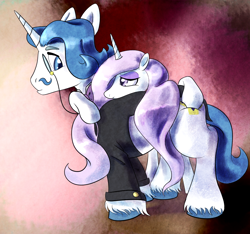 Size: 1000x935 | Tagged: safe, artist:sb, fancypants, fleur-de-lis, pony, unicorn, clinging, fancyfleur, female, male, mare, shipping, stallion, straight, unshorn fetlocks