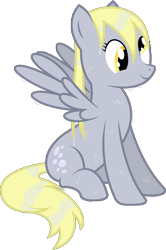 Size: 1664x2500 | Tagged: dead source, safe, artist:maximillianveers, derpy hooves, pegasus, pony, adobe illustrator, adobe imageready, female, mare, simple background, sitting, solo, transparent background, vector, wet, wet mane