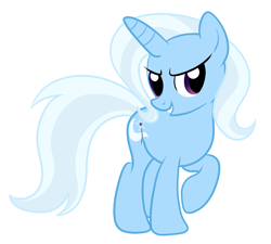 Size: 2805x2525 | Tagged: dead source, safe, artist:grumblepluck, trixie, pony, unicorn, female, high res, mare, simple background, smiling, solo, white background