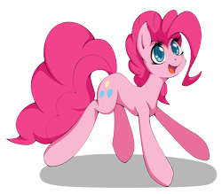 Size: 2772x2430 | Tagged: dead source, safe, artist:grumblepluck, pinkie pie, earth pony, pony, female, happy, high res, mare, open mouth, simple background, solo, transparent background