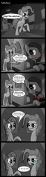 Size: 840x3180 | Tagged: safe, artist:subjectnumber2394, pinkie pie, twilight sparkle, earth pony, pony, unicorn, cigarette, comic, dialogue, female, grammar nazi, male, mare, photoshop, sean devlin, slice of life, stallion, the saboteur, train