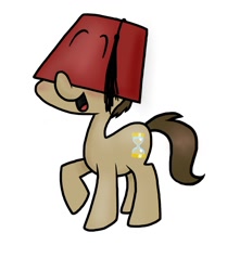 Size: 1500x1700 | Tagged: safe, artist:mcnuggyy, doctor whooves, earth pony, pony, fez, hat, male, simple background, solo, stallion, white background