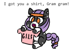 Size: 308x222 | Tagged: safe, artist:lockheart, oc, oc only, oc:zuri, pony, zebra, clothes, dialogue, gilf, shirt, simple background, solo, t-shirt, text, vulgar, white background, zebra oc