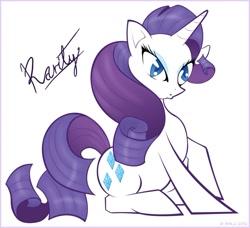 Size: 915x835 | Tagged: safe, artist:littlehybridshila, rarity, pony, unicorn, female, mare, simple background, sitting, solo, white background