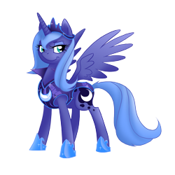 Size: 1800x1800 | Tagged: safe, artist:equestria-prevails, princess luna, alicorn, pony, armor, female, mare, royal guard, s1 luna, simple background, solo, transparent background