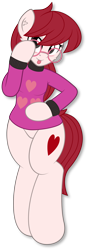 Size: 1294x3690 | Tagged: safe, artist:digiqrow, oc, oc only, earth pony, pony, semi-anthro, :p, blushing, clothes, glasses, simple background, solo, sweater, tongue out, transparent background