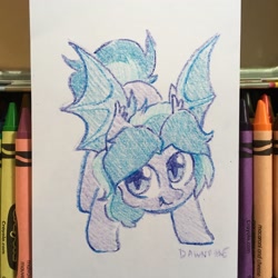 Size: 2048x2048 | Tagged: safe, artist:dawnfire, oc, bat pony, pony, bat pony oc, solo, traditional art