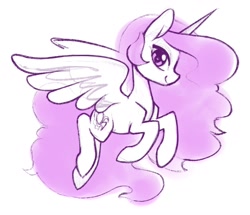 Size: 1410x1212 | Tagged: safe, artist:dawnfire, princess celestia, alicorn, pony, pink-mane celestia, smiling, solo