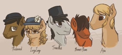 Size: 1138x514 | Tagged: safe, artist:plunger, lucy long, oc, oc only, traveller, pony, ajax, brown-roan, history, ponified, richmond, robert e. lee, warpone