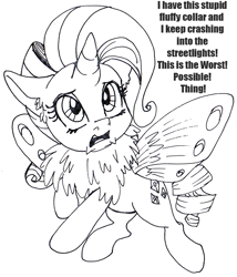 Size: 856x1000 | Tagged: safe, artist:lockhe4rt, rarity, mothpony, original species, monochrome, solo, species swap