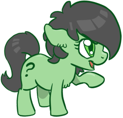 Size: 545x519 | Tagged: safe, artist:lockhe4rt, oc, oc only, oc:anon filly, earth pony, pony, chest fluff, female, filly, raised hoof, simple background, solo, transparent background