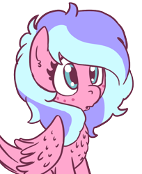 Size: 516x631 | Tagged: safe, artist:lockhe4rt, oc, oc only, oc:summer silk, pegasus, pony, chest fluff, simple background, solo, transparent background