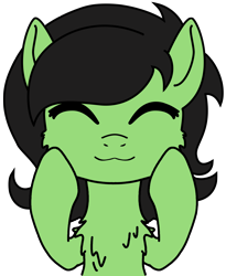 Size: 1374x1675 | Tagged: safe, artist:lockhe4rt, oc, oc only, oc:anon filly, :3, chest fluff, cute, female, filly, simple background, solo, squishy cheeks, transparent background